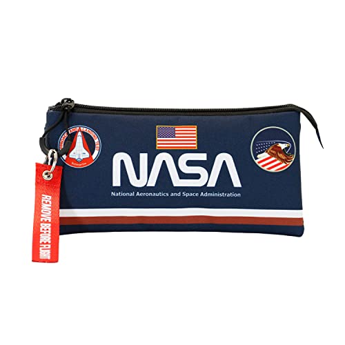NASA Infinity -Piórnik Potrójny FAN, Niebieski, 23 x 11 cm