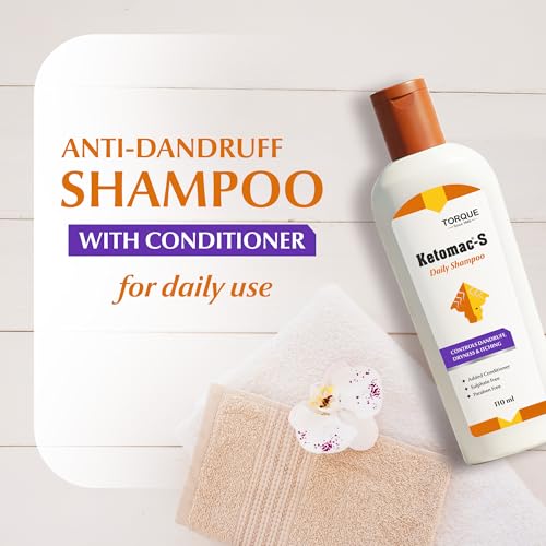 Image of Ketomac-S Daily Hair Cleanser with Selenium Sulfide, Built-in Conditioner, Anti-Dandruff Shampoo, Sulphate and Paraben Free, Oil Control, 110ml Pack of 1
