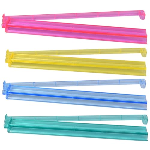 4 Pcs Mahjong Racks with Pushers Set Multi Color