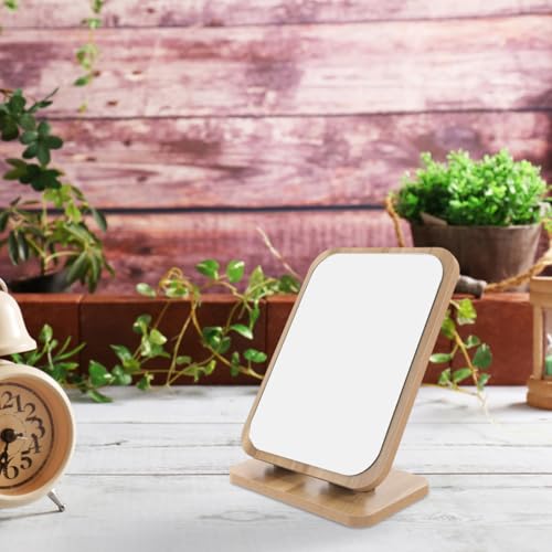 Miroir de pivotant bois pour maquillage de bureau Hemobllo - 7
