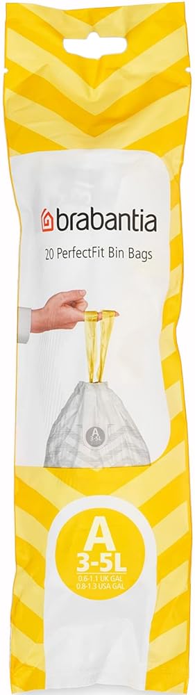 3x Brabantia Perfectfit Bags Size A 3-5 Litre 20 Bag Roll FREE P&P BRAND NEW