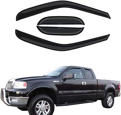 Gldifa Wind Deflector Compatible with 1997-2003 Ford F150 97-99 F250 Light Duty Super/Extended Cab Sun Rain Guard Window Visors 94808