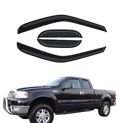 Gldifa Wind Deflector Compatible With 1997-2003 Ford F150 97-99 F250 Light Duty Super/Extended Cab Sun Rain Guard Window Visors 94808 #TOP15