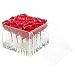 Flower Box Water Holder, Acrylic Rose Pots Stand - Decorative Square Vase with Removable 2 Tiers - Valentine's Day/Mother's Day/Birthday Gift, 16 Holes