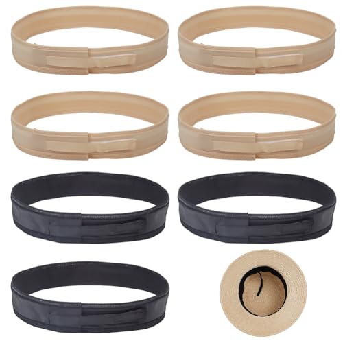 CABODYALS 12Pcs 2 Colors Hat Sweatband Adjustable Size Hats Strap Vintage Western Cowboy Replacement Hatbands Polyester Bowknot Headwear Ribbons for Women Man Clothing Accessories Costumes Diy Craft