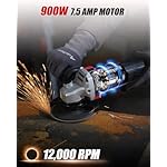 AVID POWER Angle Grinder, 7.5-Amp 4-1/2 inch Electric Grinder Power Tools with Grinding and Cutting Wheels, Flap Disc and Auxiliary Handle for Cutting, Grinding, Polishing and Rust Removal - Red - Image 2