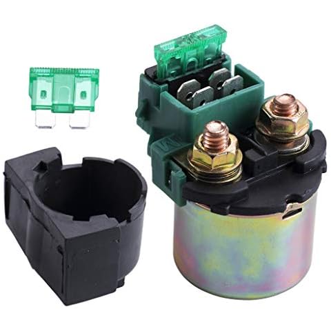 CNCMOTOK Starter Relay Solenoid for Kawasaki Bayou 220 KLF220 1988-2002 Bayou 250 KLF250 2003-2010 KLX650 1993-1996 Vulcan 800 1996-2005 Honda VT750C Shadow 2000 Suzuki GSXR750 1993 ATV Scooter Cover