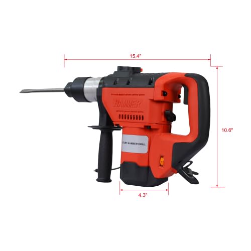 Rotary Hammer 1100W(Red + Black) 1-1/2