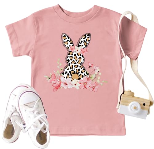 Image of LAZYCHILD Kids Easter Shirt Girls Happy Easter Shirts Rabbit Graphic Long Sleeve Striped Tee Tops 5-14 Years