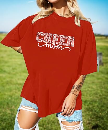 Oversized Baseball Mom Shirt for Women Funny Cheer Mama Tshirts Casual Game Day Graphic Tee Tops2