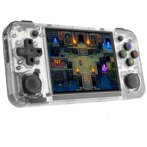 Image of Anbernic RG35XX H Retro Handheld Game Console, 3.5 inch IPS OCA Screen, Linux System, 64GB Preloaded Classic Games, WiFi Bluetooth, HDMI Output, Ideal for Travel Commute Home Outdoor White