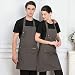 Qianbo Ajustables Delantales Cocinero Delantal de Cocina con Bolsillos para Hombres Mujeres...