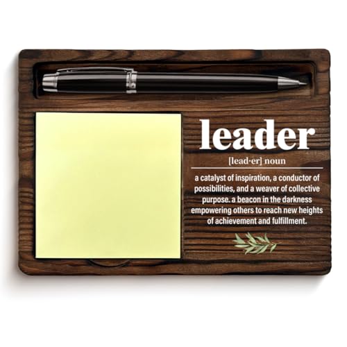 Thank You Gifts for Leader Retirement Farewell Boss's Day Birthday, Leader Definition Sticky Note Holder Office Home Decor