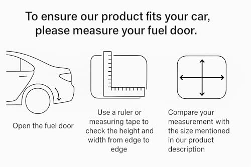 Image of Cute Panda Petrol Tank Sticker - Reflective Fuel Cap Decal for Car & Bike, Premium Vinyl, Scratch Resistant, Unique Cartoon Design (Black)