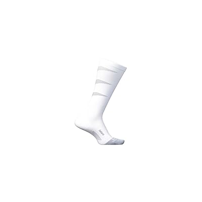Feetures Graduated Compression Crew Cut Socks Shoes White