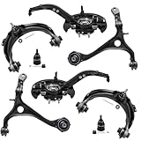 Detroit Axle - 2.4L Front End Kit for 2003-2007 Honda Accord [Automatic Transmission] Upper & Lower Control Arms Ball Joints Steering Knuckles & Wheel Bearing Hubs Assembly Replacement - 8pc Set