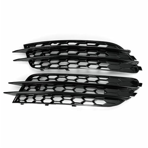 Parrilla de luz antiniebla delantera en malla negra para Audi A6 C7 Sedan de 2012 a 2015 3