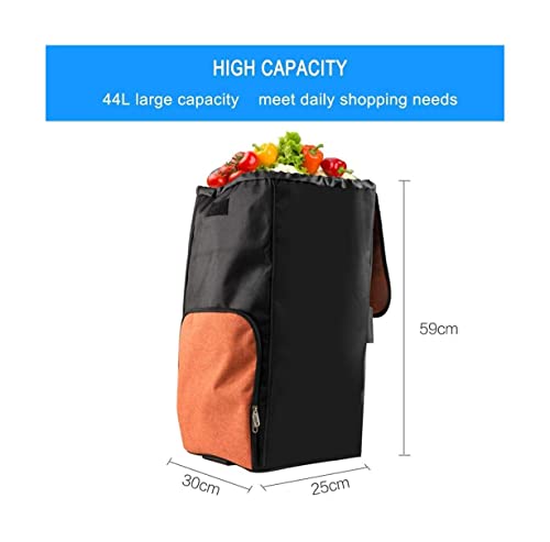 QUANLI Faltbarer Einkaufstrolley, multifunktional, einfach zusammenklappbar, Einkaufswagen mit Griff und Edelstahl… – Bild 5