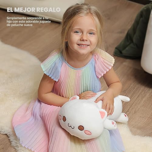 Miniatura 5 de Peluche Gato, Animales De Peluche, Juguetes De Peluche, Muñeca De Felpa, Suave Almohada Para Abrazar Dormir, Cojín Trasero Decoración Creativa Para Sofá Hogar, Regalo Para Niños Cumpleaños Navidad