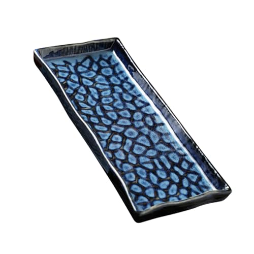 Plato rectangular cerámico para sushi y pasta 12 pulg miniatura 1