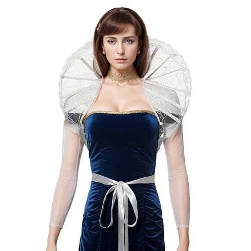 Col montant gothique dentelle baroque costume vampire victorien Halloween