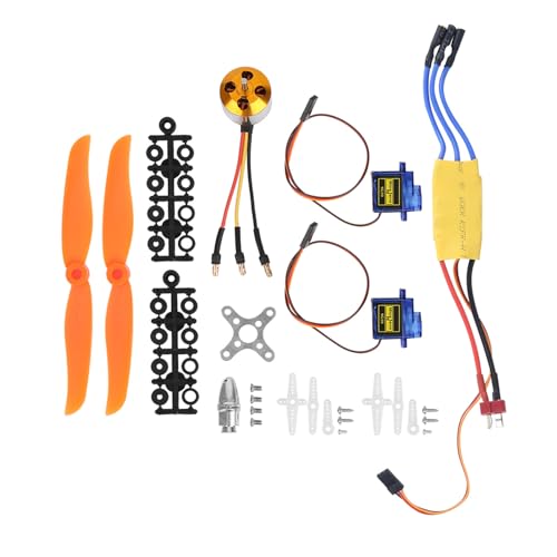 Lybunair RC Plane Kit - A2212 2200KV Brushless Motor, 30A ESC, G90 9G Micro Servo, 6035 Propeller - for RC Fixed Wing Plane Helicopter