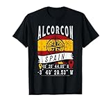Alcorcón Bandera España Coordenadas GPS De Alcorcón Camiseta