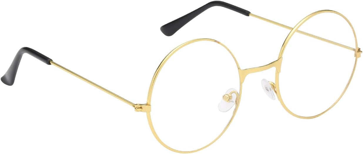 Degpum Fake Glasses for Kids Old Lady Costume Glasses for Old Man Costume Dress Up Granny Nerd Halloween Cosplay Accessories