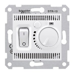 Schneider Electric Sedna Thermostat encastrable avec Plaque Centrale de réglage chauffage maison