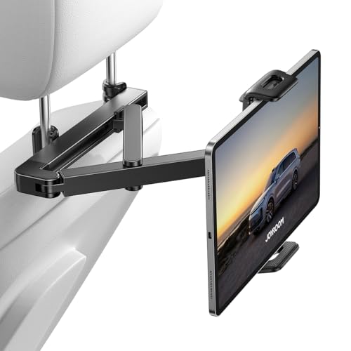 JOYROOM Soporte Tablet Coche [Estructura Triangular Estabilizadora] Soporte iPad Coche con Doble Brazo Plegable Soporte para Tablet Coche para iPad/Switch/Teléfono Dispositivos con Pantalla 4.7-13
