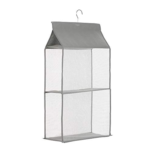 Decdeal 4-Tiers não tecido destacável Closet Bags Organizador Bolsas prateleira pendurada dobrável a