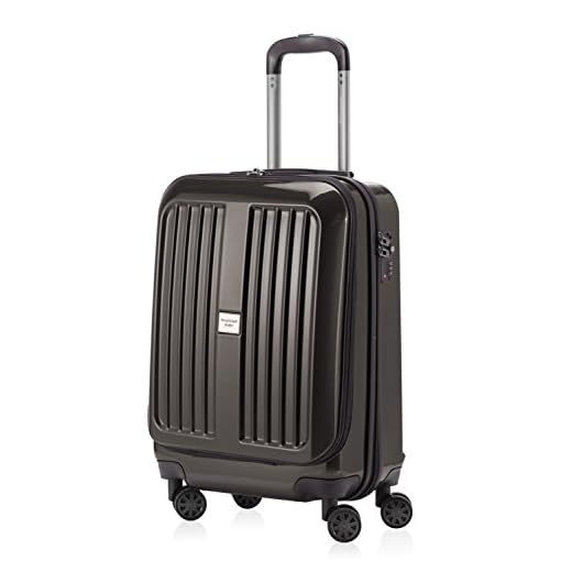 HAUPTSTADTKOFFER X-Berg Maleta Rígida a Mano, Tamaño 55 cm, 42 litros, TSA, Color Grafito Brillante