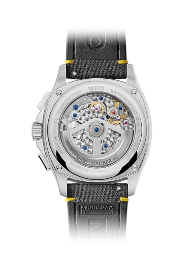 Image of MIDO Multifort TV Chronograph - Swiss Automatic Watch for Men - 41.2 x 42mm Case - Stainless Steel Bracelet Plus Additional Strap