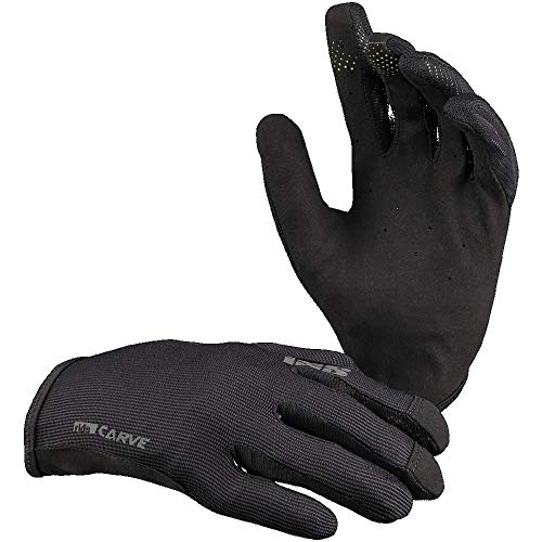 IXS Carve Gloves Black L, Handschuhe, für Erwachsene, Unisex, Schwarz