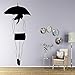 Produktbild SLQUIET Moderner Regenschirm Mädchen Wandaufkleber Wohnkultur Wasserdichte Abziehbilder Raumdekoration Familie Aufkleber Garten Mode Wandaufkleber Kaffee L 42 cm X 96 cm