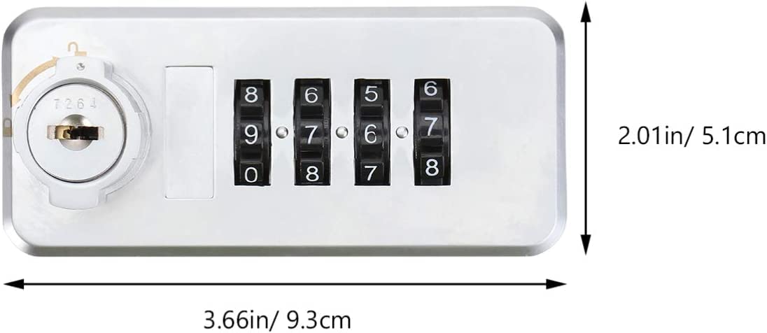Candado con cerradura de combinación, cerradura codificada for equipaje, candado con código, dial de metal for exteriores, candado for candado, cajón, leva, dígitos, escuela fija con casillero, puerta