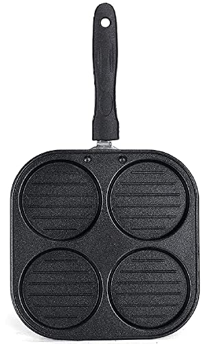 Image of KSJ Non Stick Aluminium Appam Maker Pan | Appam Pan | Idli Maker | Pancake Maker with Side Handle Lid Cover | Ponganal Maker Pan (Mini Uttapam & Appam Pan)