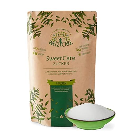 Azúcar SweetCare el cristal, 1 Kg, la sustitución de azúcar con Erythritol y Stevia, la alternativa natural azúcar