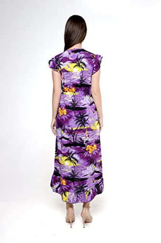 Image of Matchable Couple Hawaiian Shirt or Wrap Dress Signature Prints Sunset | Sold Individually; Soft Rayon Fabric; Lightweight Comfort; Signature Tropical Prints; Vacation Ready