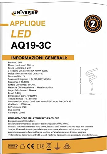 Generico UNIVERSO APPLIQUE LED CURVO MODERNO 10