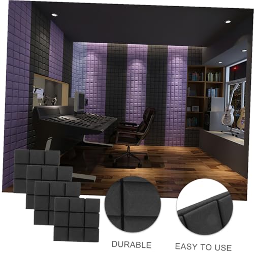 4 paneles de espuma acústica para insonorización espuma de alta densidad para reducción de ruido para paredes azulejos de tratamiento acústico para estudios y oficinas en casa miniatura 4