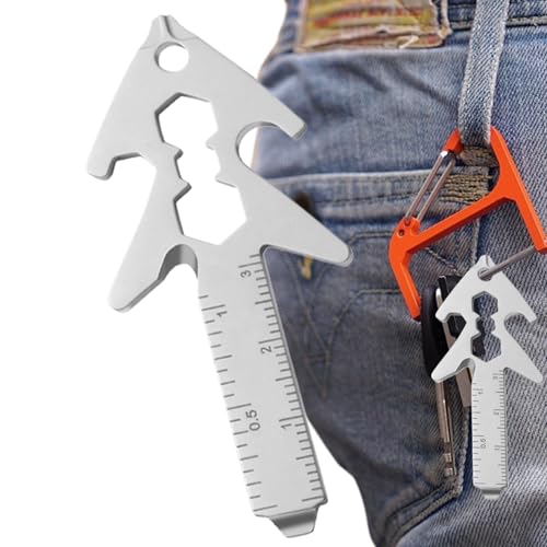 Derwrtup Multifunción Compacto | Destornillador Regla en Forma de Árbol - Accesorio Manual Portátil Robusto para Acampada Senderismo Supervivencia al Aire Libre