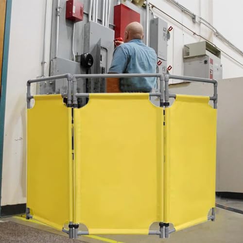 Expandable Barricade Outdoor Barricade Gate - 3-Panel/ 6-Panel, Foldable Traffic Control Barriers Signs, Plastic Elevator Maintenance Fence for Shopping Mall/School (Color : 3 Panel)