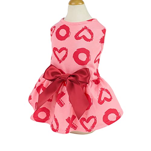 Fitwarm Mothers Day 100% Cotton Dog Dress XOXO Pet Clothes Hugs and Kiss Girl Puppy Clothes Doggie Outfits Romantic Cat… - Image 4