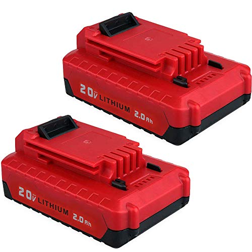 2 Packs 2.0Ah 20V Lithium-ion PCC680L for Porter Cable 20 Volt Battery for Porter Cable PCC685L PCC682L PCC685LP PCC600 PCC640 Batteries