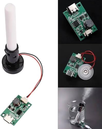 Image of Mini Air Humidifier DIY Kit, USB Mist Maker, Ultrasonic Piezoelectric Atomising Chip, Moisture Spray Fogger for Electronic Projects
