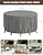 Vailge Round Patio Furniture Covers, 100% Waterproof Outdoor Table Chair Set Covers, Anti-Fading Cover for Outdoor Furniture Set, UV Resistant, 96"DIAx28"H, Grey