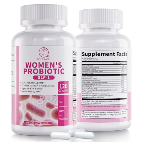 BBEEAAUU Probiotics for Women 467 Billion CFUs with Jujube, GLP-1 Probiotic Supplement Capsules...