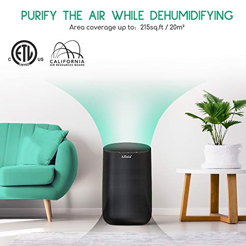 Afloia Air Purifiers and Dehumidifier in One H13 True HEPA Air Purifier 34oz(1000ml) Small Dehumidifiers for Home Bedroom Office (215 sq ft) Remove Odor Dust Smoke Pollen Pet Dander Moisture - Thumbnail 3
