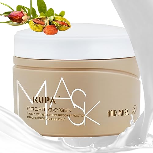 NUSPA NUSPA Milk Deep Repairing Hair Mask, Infused with Simmondsia Chinensis Jojoba Butter Extract- Professional Salon Sulfate Free Treatment Hair Mask for Frizzy,Damaged, Dry Hair,500ML